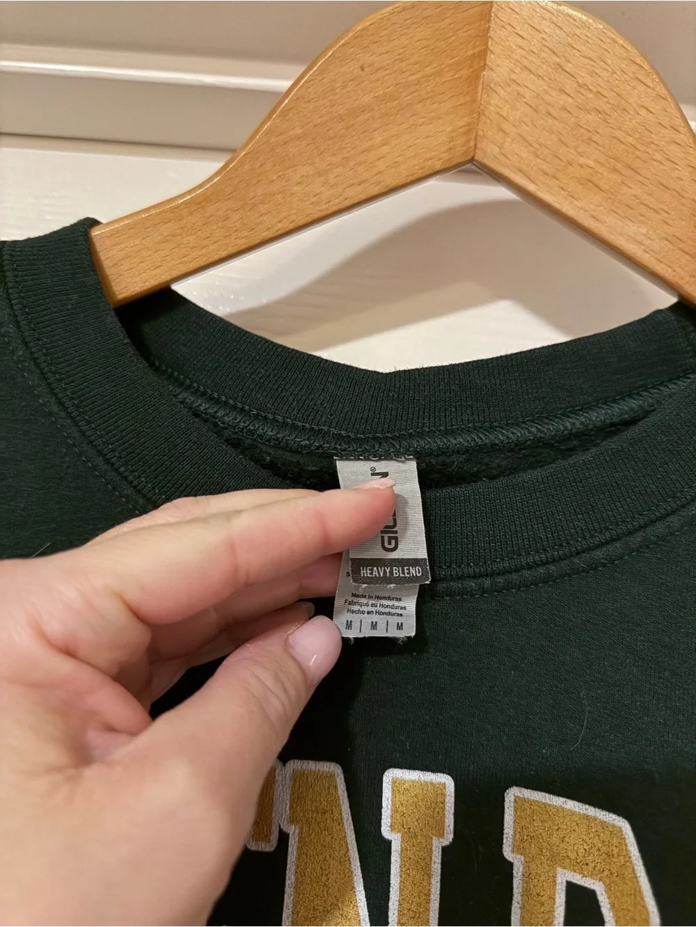 Vintage Green Bay Football Crewneck Sweatshirt - Dark Green/Gold